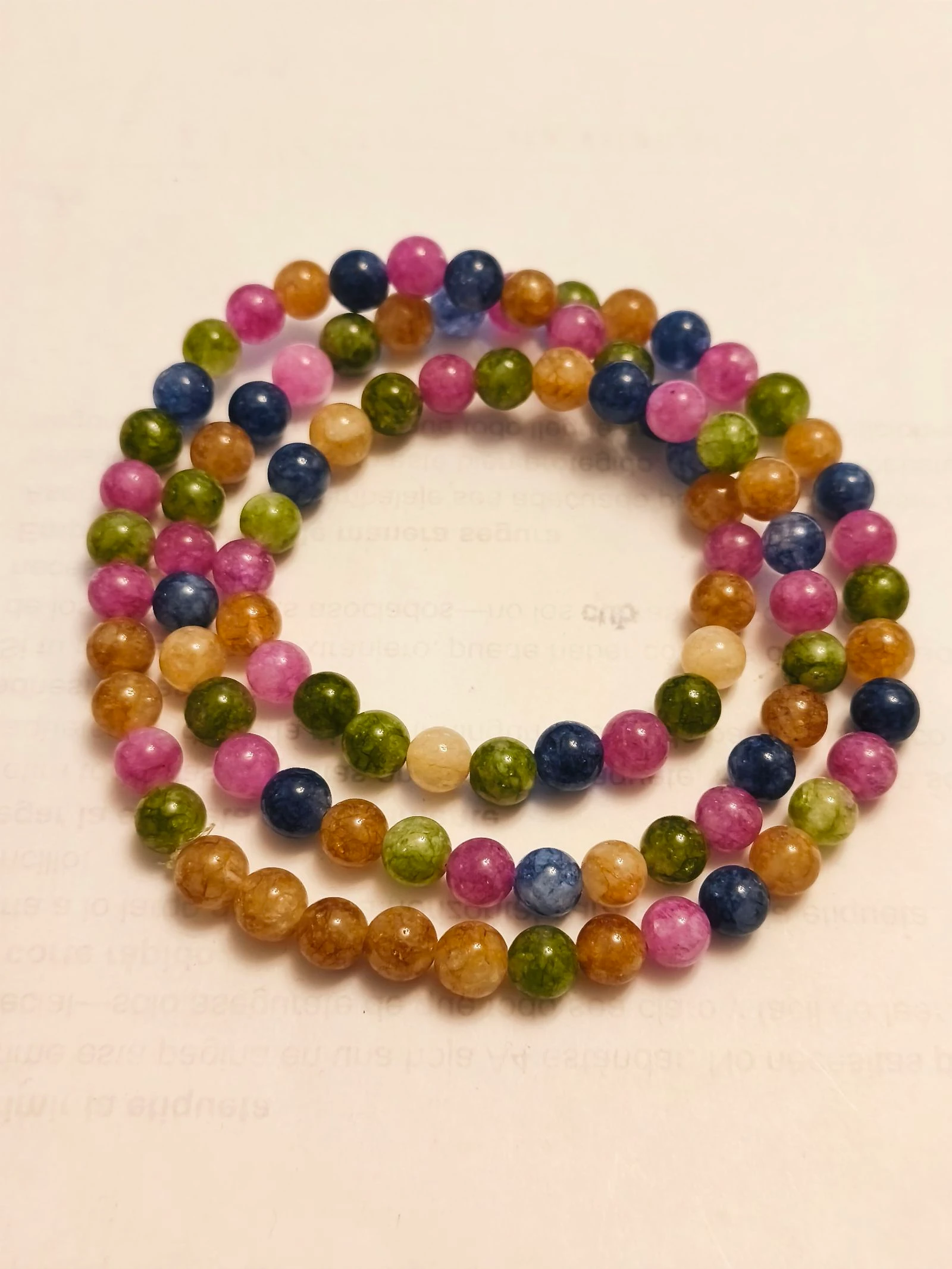 Collar agata multicolor con 80 centimetros